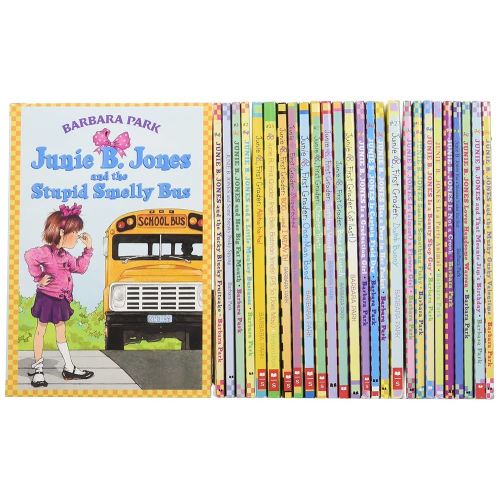 JUNIE B. JONES 27-BOOK SET: Stupid Smelly Bus, Monkey Business, Big Fat Mouth, Sneaky Peeky Spying , Yucky Blucky Fruitcake, Meanie Jim's Birthday, Loves Handsome Warren, Monster Under Bed, Not Crook, Party Animal, Dumb Bunny, Batman Smells and more