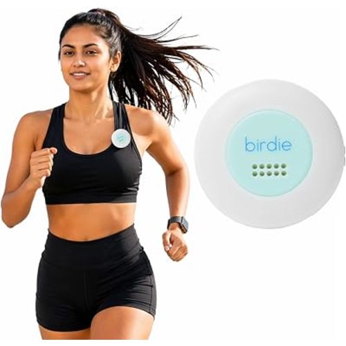 She's Birdie - The Original Personal Safety Alarm Disc for Bikes, Hikes, and Late Nights - Loud Siren, LED Light for Extra Visibility, Rechargeable, Handsfree, Lightweight, Water Resistant (Aqua)