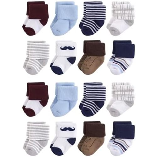 Little Treasure Unisex Baby Cotton Rich Terry Socks 16-Pack