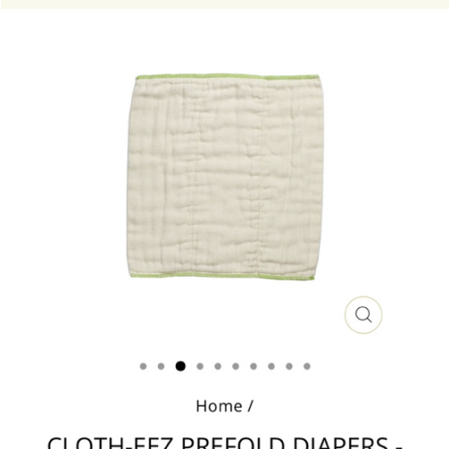 Cloth-eez Prefold Diapers - Organic Natural Unbleached