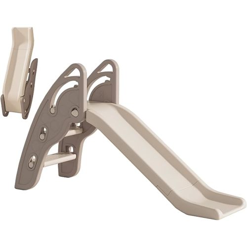 Toddler Slide Large Play Climber Slide PlaySet with Extra Long Slipping Slope Indoor Slide Kids Slide Toddler Playground Toddler Slide Outdoor Toys for Toddlers (Brown)