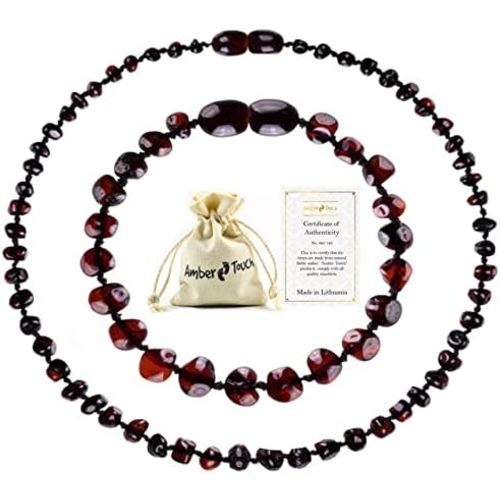 Baltic Amber Necklace and Bracelet - Natural Amber from Baltic Region (13in. and 5.5in.)