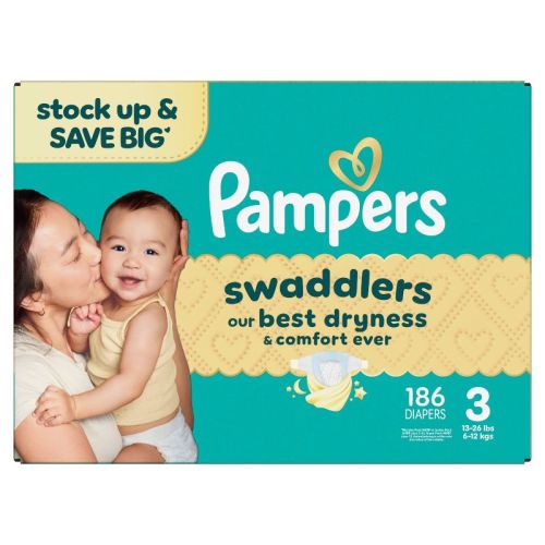 Pampers Swaddlers Sensitive Disposable Diapers Massive Pack - Size 3 - 186ct