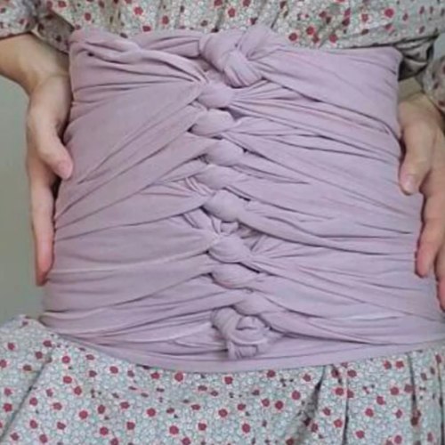 SageAbay Premium Organic Cotton Linen Bengkung Belly Wrap | Postpartum & Diastasis Recti Support 'Lila'