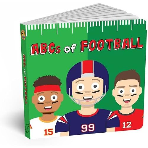 ABCs of Football - Fun Kids American Football Alphabet Book For Children and Parents, Quarterback, Tight End, Wide Receiver Superstars, Gift for Adults and Toddlers by Diaper Book Club