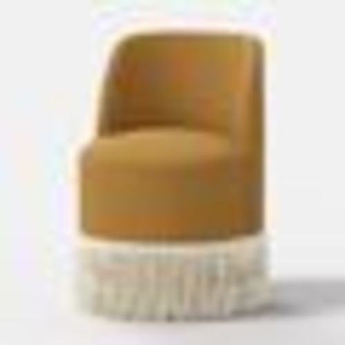 Jessa Fringe Chair Classic Velvet Pearl Ivory - Threshold™