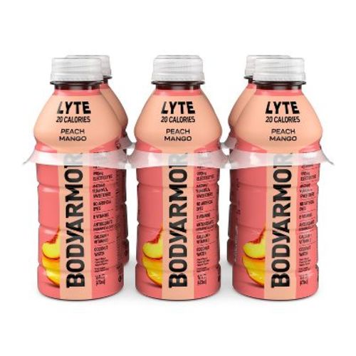 BODYARMOR Lyte Peach Mango Sports Drink - 6pk/16 fl oz: Non-Caffeinated