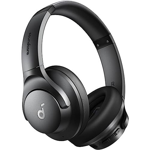 Soundcore by Anker Q20i Hybrid Active Noise Cancelling Headphones, Wireless Over-Ear Bluetooth, 40H Long ANC Playtime, Hi-Res Audio, Big Bass, Customize via an App, Transparency Mode