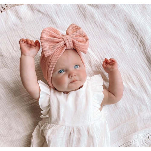 BIG BOW TURBAN - PINK