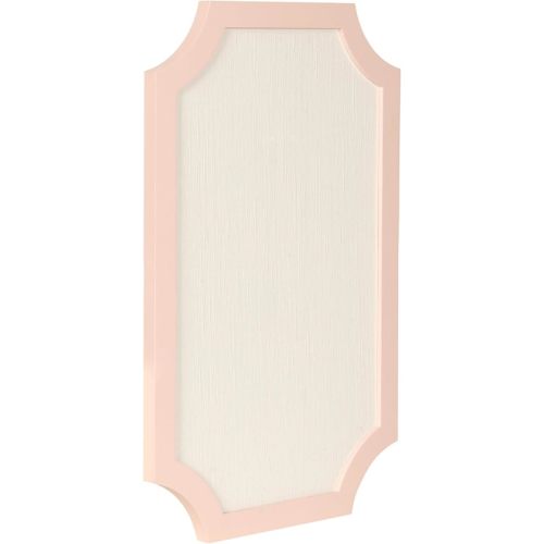 Kate and Laurel Holbrook Glam Framed Scallop Fabric Pinboard, 15 x 24, Pink, Decorative Modern Scalloped Bulletin Board for Use as Vision Board or Wall Organization