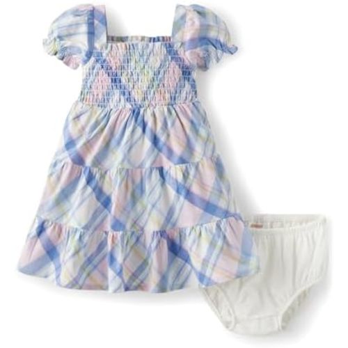 Gymboree Baby Girls' and Newborn Dress with Diaper Cover, 2 Piece Outfit