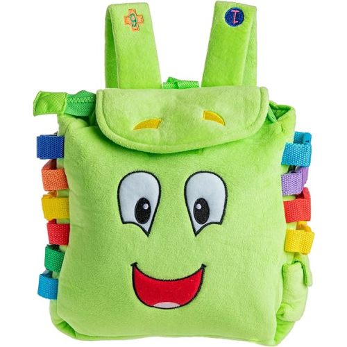 Buckle Toys - Buddy Activity Backpack - Educational Pre-K Learning Activity Toy - Zippered Pouch for Storage - Great Gift for Toddlers and Kids