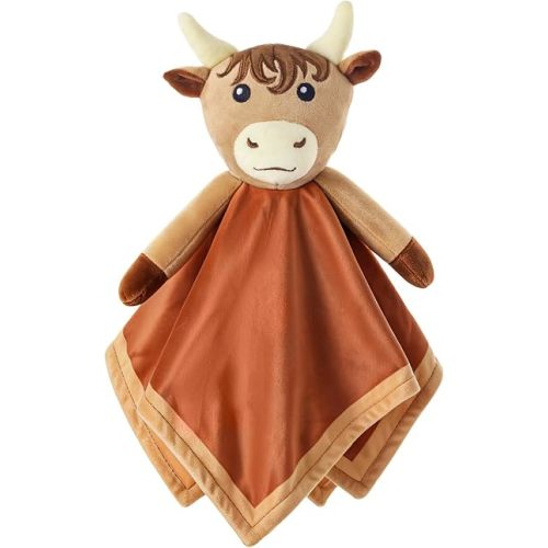 Baby Security Blanket Cute Highland Cow Loveys for Babies Boy Nursery Gift
