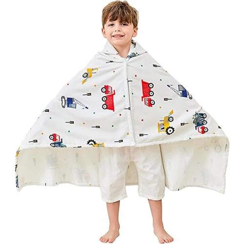 Softan Kids Bath Hooded Towels, Kids Beach Towel for Boys Girls Super Soft and Absorbent, Beach | Pool | Bath | Swim Towels for Baby Kids Ages 0-8, 30X50 in, Truck