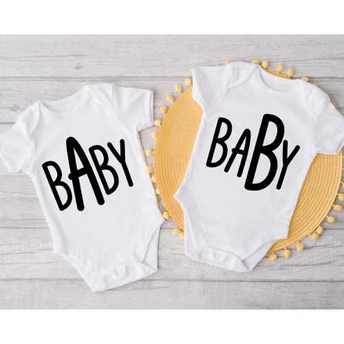 Baby A Baby B Onesie®, Twin Outfits, Twins Onesie®, IVF baby, Twins Baby Gift, Twins Baby Shower, Funny Onesie®, Funny Twin, Announcement