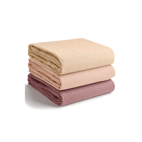 100% Cotton Muslin Swaddle Blankets Pack of 3