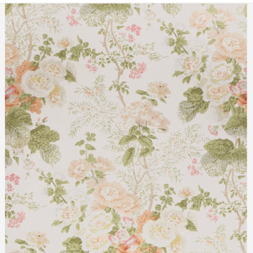 Lee Jofa Grand Althea Wp Apricot/Moss Wallpaper