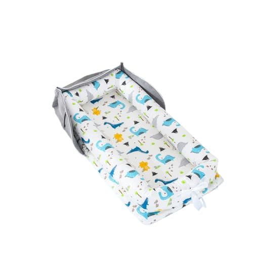 Loevin Baby Lounger Play Mat for Tummy Time,Baby Lounger for Newborn Awake-Time Pad,Portable Newborn Babies Essentials Gifts 0-24 Months Home or Travel (Long Necked Dragon)