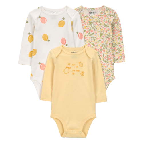 Carter's Child of Mine Baby Bodysuits, 3-Pack, Sizes Preemie-24 Months