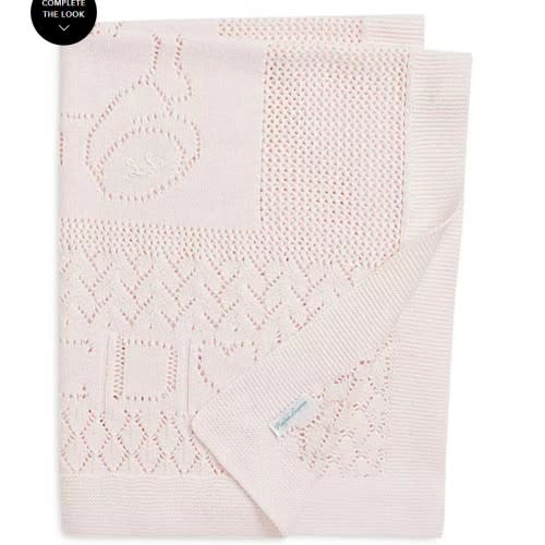Ralph Lauren Unisex Pointelle Knit Organic Cotton Blanket - Baby