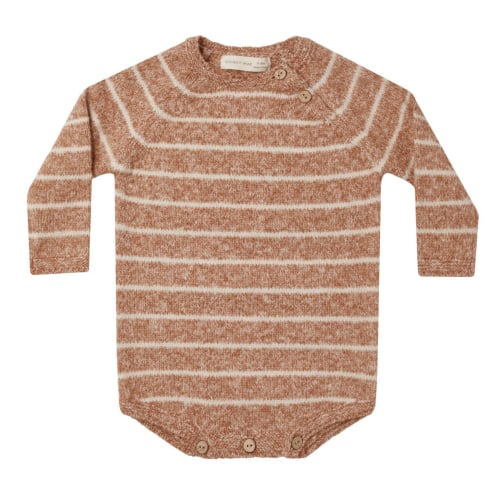 Riggens Romper, Cinnamon Stripe