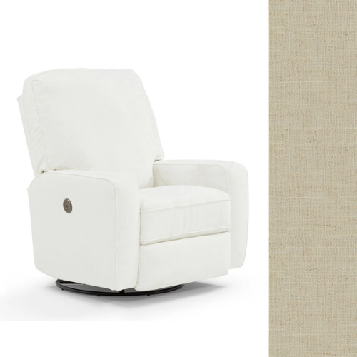 Storytime by Best Chairs Bilana Power Swivel Glider Recliner - Eggshell