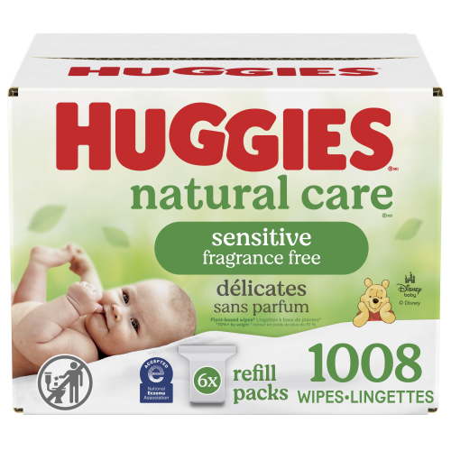 Huggies Natural Care Sensitive Baby Wipes, UNSCENTED, 6 Refill Packs, 1,008 Wipes, 1008 Wipes - Walmart.ca