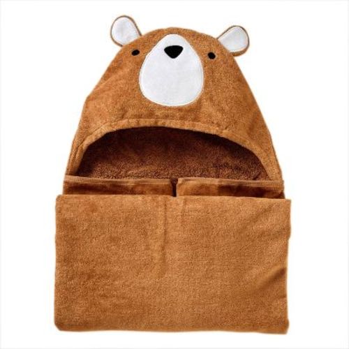 Sketched Woodland Kids' Hooded Towel - SKL Home: Cotton Bath Towel, Forest Animals, Midweight, Machine Washable, 51"x23"