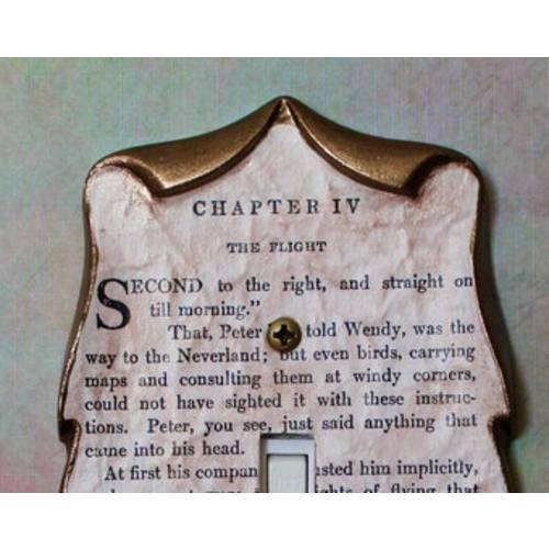 Peter Pan Neverland Decoupage Book Page Light Switch Cover - Etsy