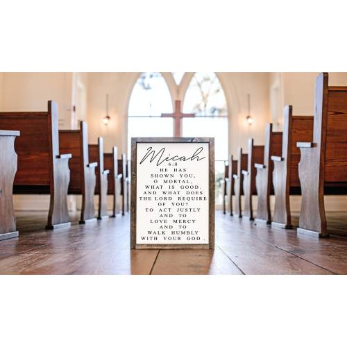 Micah 6:8  - wood sign - scripture - home decor - christian wall art