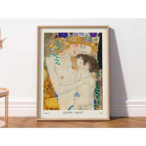 Gustav Klimt Poster, Klimt Mother Child, Klimt Exhibition, Gustav Klimt Painting, Klimt Women, Gift Idea, Klimt Reproduction, High quality 6