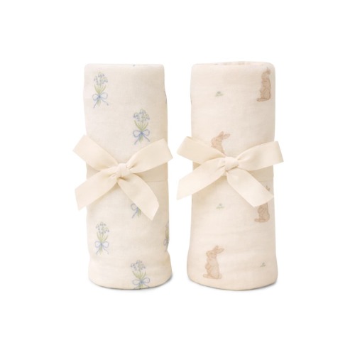Assorted 2-Pack Organic Cotton Jersey Swaddle Blankets