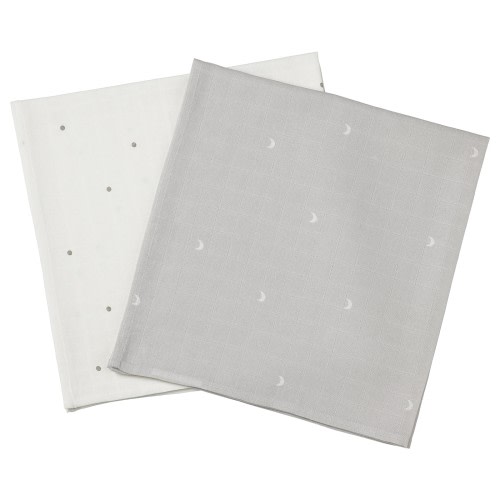 LEN Burp cloth - dotted/moon 70x70 cm (28x28 ")