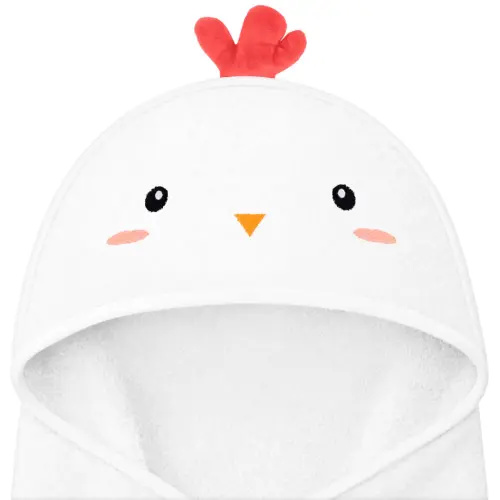 Cuddle Baby Hooded Towel - Color: Rooster