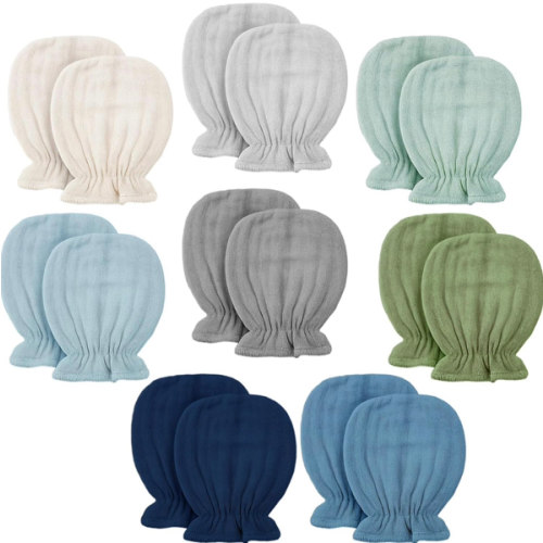 Muslin Baby Mittens 0-6 Months, 8-36 Pair
