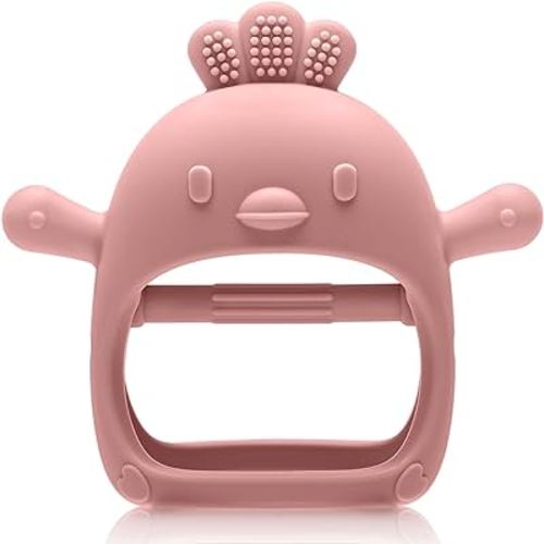Baby Teething Toys for 0-6 6-12 Months, Never Drop Infant Teether Teething Mitten Toys for 0 3 6 9 12 Months, Newborn Soothing Teething Toy Gifts for 1 One Year Old Baby Boys Girls