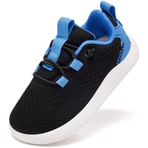 MORENDL Wide Toddler Shoes Baby Walking Shoes Girls Boys Zero Drop Minimalist Sneakers Slip On Tennis Shoe Breathable Naturally Flexible