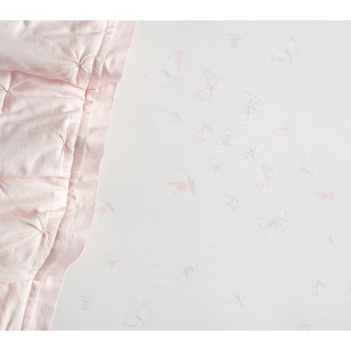 Monique Lhuillier Ethereal Butterfly Organic Sateen Crib Fitted Sheet