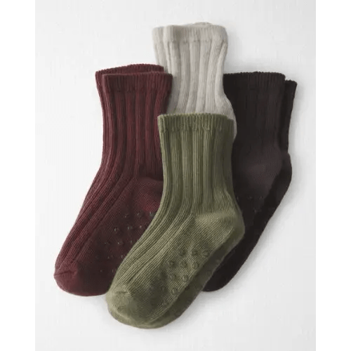 Toddler 4-Pack No-Slip Ankle Socks Made with Organic Cotton - Little Planet | Carter's