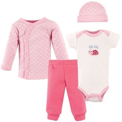 Luvable Friends Baby Girl Cotton Preemie Layette Set, Little Lady, Preemie