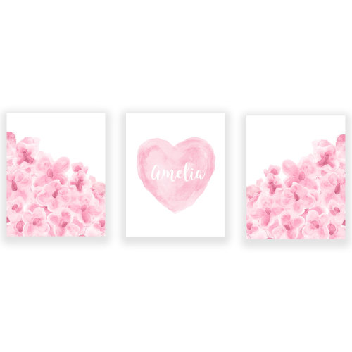 Outside In Art Studio Daisy Flowers and Name Heart-Unframed Paper Prints & Reviews | Wayfair