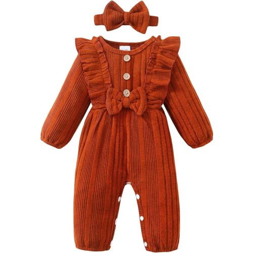 Newborn Baby Girl Clothes 1 Piece Infant Fall Winter Romper Outfit