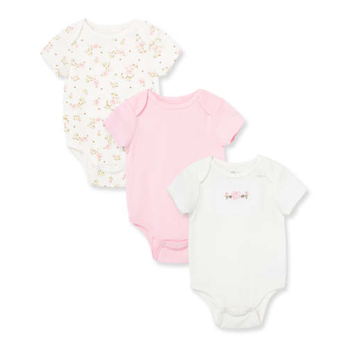 (Size 6 M) Vintage Rose 3-Pack Bodysuits