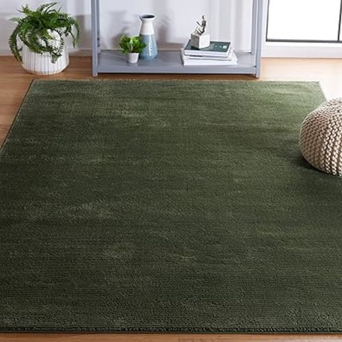 SAFAVIEH Area Rug 8x10 - Revive Collection - Large - Green, Solid Pattern, Non-Shedding & Easy Cleaning, Ideal for Living Room, Bedroom, Office, Dining Space (REV102Y)