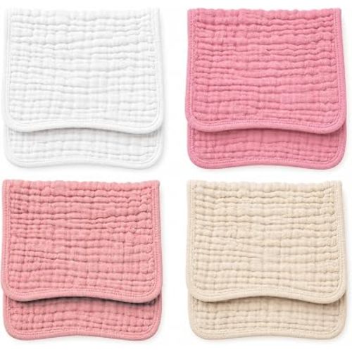 Baby Muslin Burp Cloths Cotton Newborn Essentials Washcloths 4 Pack