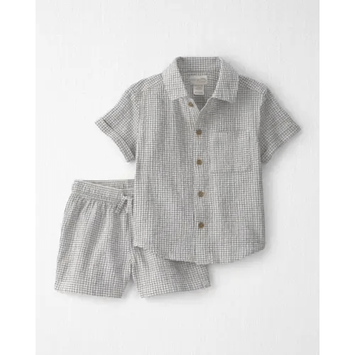 Toddler Boy 2-Piece Organic Cotton Seersucker Gauze Top & Short  Set - Little Planet | Carter's