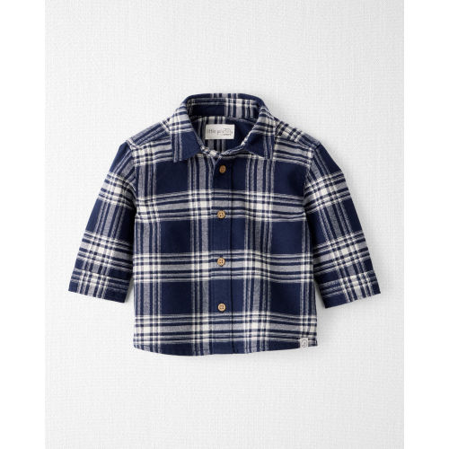 Baby Organic Cotton Button-Front Flannel Shirt - Little Planet | Carter's