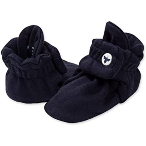 Burt's Bees Baby Unisex Baby - Baby Booties, Organic Cotton Adjustable Infant Shoes Slipper Sock