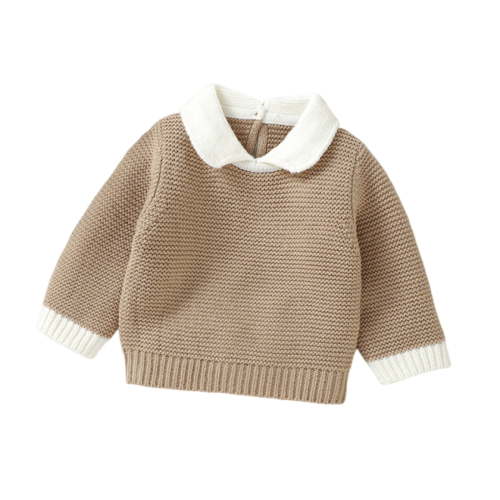 Chbgutlmr Newborn Baby Clothes Toddler Boy Girl Knit Sweaters Kids Lapel Collar Comfy Cute Tops 0-9 Months