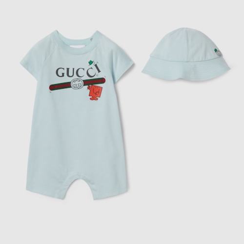 Gucci Baby cotton two-piece gift set with print